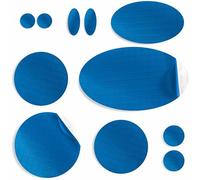 aZengear Repair Patches for Down Jackets, Puffer Coats, Waterproof, Self-Adhesive, Pre-Cut, Tear-Cold-Heat-Resistant Nylon Polyester Fabric, Fix Air Mattress, Inflatables, Tents (11 Pcs, Blue)
