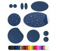 aZengear Self-Adhesive Repair Patches (30+ Colours) for Down Jackets, Puffer Coats, Tents, Upholstery - Waterproof, Tear-Cold-Heat-Resistant Nylon Polyester Fabric (11 Pcs, Dark Navy)