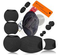 aZengear Repair Patches - Waterproof, Self-Adhesive, Tear-Cold-Heat-Resistant Polyester Fabric to Fix Down Jacket, Puffer, Snowsuit, Shoe, Tent, PVC, Clothing, Upholstery (Black)