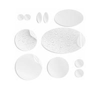 aZengear Repair Patches for Down Jackets, Puffer Coats, Waterproof, Self-Adhesive, Pre-Cut, Tear-Cold-Heat-Resistant Nylon Polyester Fabric, Fix Air Mattress, Inflatables, Tents (11 Pcs, White)