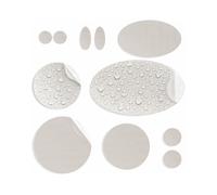 aZengear Self-Adhesive Repair Patches (30+ Colours) for Down Jackets, Puffer Coats, Tents, Upholstery - Waterproof, Tear-Cold-Heat-Resistant Nylon Polyester Fabric (11 Pcs, Stone White)