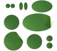 aZengear Self-Adhesive Repair Patches (30+ Colours) for Down Jackets, Puffer Coats, Tents, Upholstery - Waterproof, Tear-Cold-Heat-Resistant Nylon Polyester Fabric (11 Pcs, Cool Green)