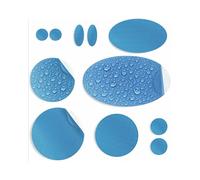 aZengear Repair Patches for Down Jackets, Puffer Coats, Waterproof, Self-Adhesive, Pre-Cut, Tear-Cold-Heat-Resistant Nylon Polyester Fabric, Fix Air Mattress, Inflatables, Tents (11 Pcs, Sky Blue)