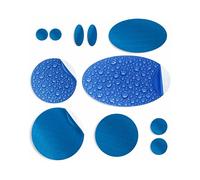 aZengear Self-Adhesive Repair Patches (30+ Colours) for Down Jackets, Puffer Coats, Tents, Upholstery - Waterproof, Tear-Cold-Heat-Resistant Nylon Polyester Fabric (11 Pcs, Blue)