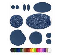 aZengear Self-Adhesive Repair Patches (30+ Colours) for Down Jackets, Puffer Coats, Tents, Upholstery - Waterproof, Tear-Cold-Heat-Resistant Nylon Polyester Fabric (11 Pcs, Dark Navy)