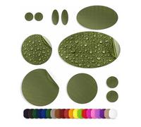 aZengear Self-Adhesive Repair Patches (30+ Colours) for Down Jackets, Puffer Coats, Tents, Upholstery - Waterproof, Tear-Cold-Heat-Resistant Nylon Polyester Fabric (11 Pcs, Olive)