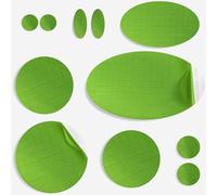 aZengear Self-Adhesive Repair Patches (30+ Colours) for Down Jackets, Puffer Coats, Tents - Waterproof, Tear-Cold-Heat-Resistant Nylon Polyester Fabric (11 Pcs, Neon Green)