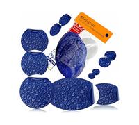aZengear Repair Patches Waterproof, Self-Adhesive, Tear-Cold-Heat-Resistant Polyester Fabric to Fix Down Jacket, Puffer, Snowsuit, Shoe, Tent, PVC, Clothing, Upholstery (11 Pcs, Navy Blue)