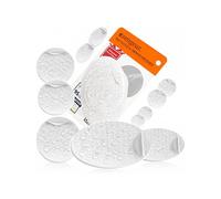 aZengear Repair Patches Waterproof, Self-Adhesive, Tear-Cold-Heat-Resistant Polyester Fabric to Fix Down Jacket, Puffer, Snowsuit, Shoe, Tent, PVC, Clothing, Upholstery (11 Pcs, Clear)