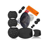 aZengear Repair Patches - Waterproof, Self-Adhesive, Tear-Cold-Heat-Resistant Polyester Fabric to Fix Down Jacket, Puffer, Snowsuit, Shoe, Tent, PVC, Clothing, Upholstery (Black)