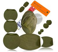 aZengear Repair Patches Waterproof, Self-Adhesive, Tear-Cold-Heat-Resistant Polyester Fabric to Fix Down Jacket, Puffer, Snowsuit, Shoe, Tent, PVC, Clothing, Upholstery (11 Pcs, Olive Green)
