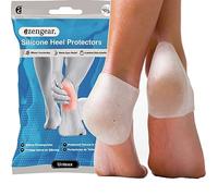 aZengear Silicone Heel Protectors (4pcs) for Shoes | Prevent Blisters, Cracked Heels | Soft Gel Cushion Cups, Ankle Sleeves, Pads, Rubber Guards for Men & Women