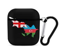 Azerbaijan And Georgia Flag Map Case Compatible with AirPods 2nd 1st