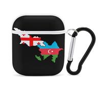 Azerbaijan And Georgia Flag Map Case Compatible with AirPods 2nd 1st