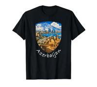 Azerbaijan, artistically reimagined by #LeoPepeDesign, Value Graphic T-Shirt, Men, Black, S