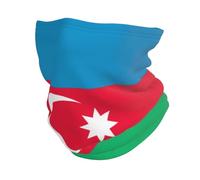 Azerbaijan Flag Pattern Multifunctional Elastic Neck Warmer Scarf Adjustable Balaclava Outdoor Essential Anti-Static Moisture-Wicking Police Military Use Windproof Warm Ski Mask
