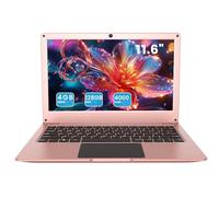 Azeyou 11.6 Inch Laptop HD Display - W-11 Pro Mini Laptops, 4GB DDR4 RAM, 128GB eMMC Storage Notebook, Celeron UHD Graphics, Dual Speakers, Portable Laptops for Student, School, Work (Rose Gold)
