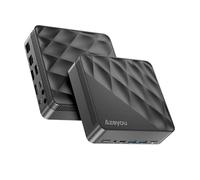 Azeyou Mini PC, 12th Gen N100 Mini Computer,16GB RAM 512GB M.2 SSD, W-11 Pro Mini Desktop PC, Support 4K Display, 2 HDMI/WiFi 6/BT5.2/2 RJ45/USB 3.2, Micro Business PC for Study & Education - Black