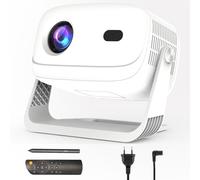 Azeyou Smart Projector with WiFi 6 Bluetooth, Android 12 Cinema Projector with Auto Focus & Keystone Correction, 270° Rotatable Portable Home Projectors for Kids/Outdoor Use