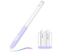 AZF Apple Pencil Pro Case Split Translucent Design Apple Pencil 2 /Pro Cover,Silicone Apple Pencil 2nd Generation CasePerfect Grip，Supports Wireless Charging and Double-tap (Lavender Purple)