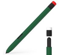 AZF Classic Design Pencil Case for Samsung Galaxy Tab S6 Lite S Pen,Comfortable Grip Non-Slip Silicone Case, Supports Magnetic Wireless Charging (Midnight Green)