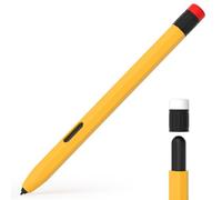 AZF Classic Design Pencil Case for Samsung Galaxy Tab S6 Lite S Pen,Comfortable Grip Non-Slip Silicone Case, Supports Magnetic Wireless Charging (Yellow)