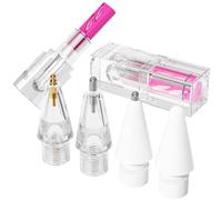 AZF Upgraded Replacement Tips for Apple Pencil Pro/USB-C/2nd Gen/1st Gen Tips(with Retractable Storage Box),Mix Metal wear-Resistant Replacement Pencil Tips for iPad Pencil Accessories (Rose red)