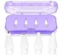 AZF Upgraded Replacement Tips for Apple Pencil Pro/USB-C/2nd Gen/1st Gen Tips （with Storage Box） Mix Metal wear-Resistant Replacement Pencil Tips for iPad Pencil Accessories (Purple)