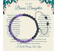 AZFEIYA Morse Code Bracelets for Women Bonus Mother Hematite Natural Lava Stone Bead Bracelet Adjustable Amethyst Braided Rope Bracelet Inspirational Jewelry for Women,Sister,Lady, L, Crystal, no