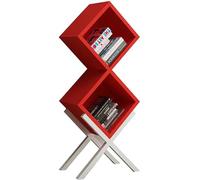 AZHANGYB Book Shelf, Industrial Double 2 Tier Bookshelf, Tall Bookcase with Wide Shelf for Storage and Display, Large Home Decor Bookcases for Living Room, Office (B)