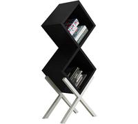 AZHANGYB Book Shelf, Industrial Double 2 Tier Bookshelf, Tall Bookcase with Wide Shelf for Storage and Display, Large Home Decor Bookcases for Living Room, Office (C)