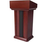 AZHANGYB Floor Standing Wooden Podium Stand, Classroom Church Pulpit Stand Hostess Stand With Storage Shelf, Wood Podium, For Meeting Room