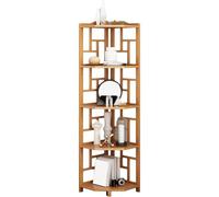 AZHANGYB Tall Narrow Bookshelf, Bookshelf with Storage, Corner Bookcase, Modern Book Shelves, Skinny Cubes Bookshelves for Home Office Small Space (31x31x129cm)