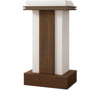 AZHANGYB Wooden Podium Stand, Church Pulpit Lecterns & Podiums With 2-Tier Storage, Sturdy & Wide Base, Hostess Stand Suitable For Churches, Weddings, Schools, Hotels (A)