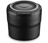 AZHAOJLI Car Ashtray with Lid for VOLVO V60 2018-, Automatic LED Light, Sealed, Flame Retardant, High Temperature Resistant, Detachable.,Black
