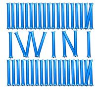 Azheeuiy 50Pcs Thickened Thunder Sticks Inflatable Round Head Boom Stick Noise Makers Team Spirit Cheersticks Sporting Cheers for Sporting Basketball Football Events Dance Birthday Party (Blue)