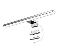 Azhien Lampe pour Miroir LED Salle de Bains 10W 820lm,400mm Blanc Neutre 4000K Lampe Miroir 230V IP44 Acier Inoxydable 3 en 1 Salle de Bain Lumiere 40cm