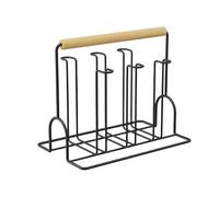 AZHKJKZH Coffee Mug Holder Wrought Iron Cup Rack Drain Storage Home Coffee Table for Kitchen(Black)