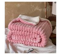 AZHKJKZH Cozy Blanket Winter Three-dimensional Double-layer Blanket Plush Soft Cover Throw Keep Warm(Pink,200x230cm)