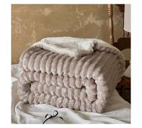 AZHKJKZH Cozy Blanket Winter Three-dimensional Double-layer Blanket Plush Soft Cover Throw Keep Warm(Ligth Coffee,120x200cm)