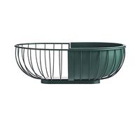 AZHKJKZH Fruit Bowl Fruit Bowl Creative Modern Hollow Iron Basket Living Room Home Light Luxury Coffee Table Snack Tray(Gold, Green) Kitchen Table Décor(Grün)