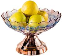 AZHKJKZH Fruit Bowl Fruit Bowl Fashion Simple Light Luxury Creative Plate, Snack Candy Tray for Home Living Room Organizer Kitchen Table Décor(B)
