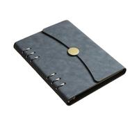 AZHKJKZH Notebook Journal Loose-leaf Notebook A5-sized Diary With Snap Closure Paper for Office(Grey)