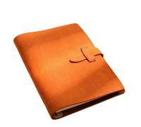 AZHKJKZH Notebook Journal Retro-style Loose-leaf Notebook Snap-on Diary Replaceable Inner Pages Paper for Office(Orange)