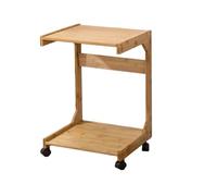 AZHKJKZH Printer Table Storage Bamboo Printer Storage Rack Portable Office Cart With Detachable Assembly For Home Office(Natural)