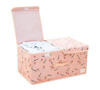 AZHKJKZH Storage Boxes Clothes Storage Bag Under The Bed Self Attached Divided Into Two Compartments For Bedding(P,36 * 25 * 16cm)
