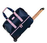 AZHKJKZH Suitcase with Wheels 20inch Travel Suitcase Double -Layer Clothing Bag Abrasion Resistance Travel Luggage(B)