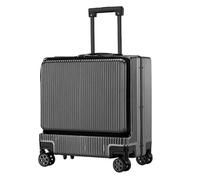 AZHKJKZH Suitcase with Wheels Carry On Luggage Front Opening Combination Lock Boarding Suitcase Checked Travel Luggage(B)