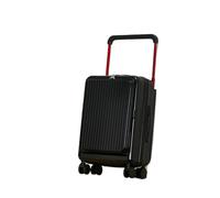 AZHKJKZH Suitcase with Wheels Multi-Functional Luggage Lightweight for Travel Front-Opening Suitcase Travel Luggage(Black,26inch)