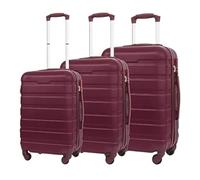 AZHKJKZH Suitcase with Wheels Suitcase Sets Hardside with Double Spinner 3 Piece Travel Luggage Set Lightweight Travel Luggage(D)